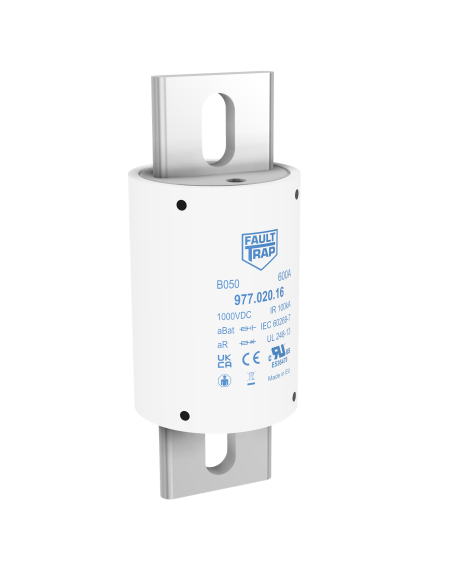 Fuse 1000VDC aBat/aR 250A 50x129mm silver plated axial terminals, fixing centres 97mm