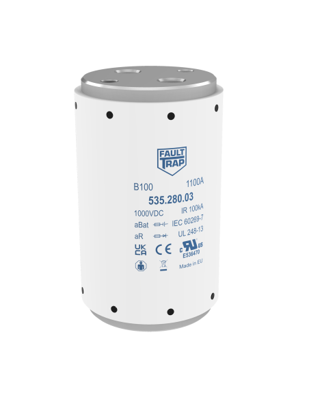 Fuse 1000VDC aBat/aR 700A 63x106mm 2x M12 flush end terminals