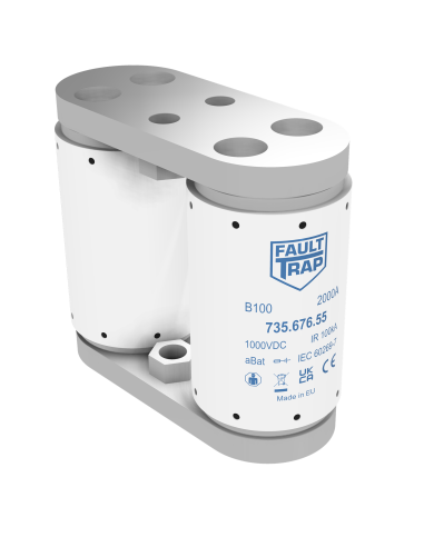 Fuse 1000VDC aBat 1400A 2x63x106mm double bodies 2x M12 flush end terminals