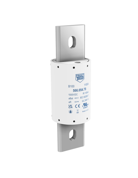 Fuse 1000VDC aBat/aR 900A 63x203mm tin plated axial terminals, fixing centres 152mm