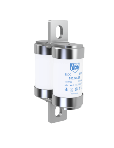 Fuse 1000VDC aBat  500A 38x127mm axial terminals, fixing centres 99mm