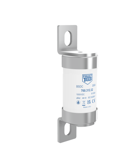 Fuse 1000VDC aBat  300A 38x127mm axial terminals, fixing centres 99mm