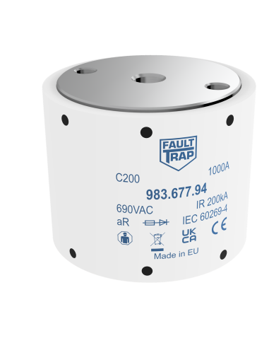 Fuse 690VAC aR 6300A size 2 61x50mm M10 flush end terminals