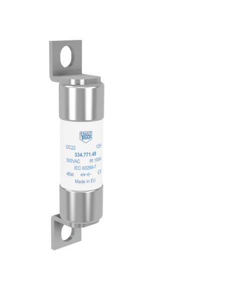 Fuse 1000VDC aBat 100A 22x65mm surface mount, fixing centres 87mm