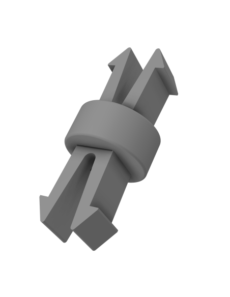 Spacer for ZPYT 22x65mm fuse holders 2DIN