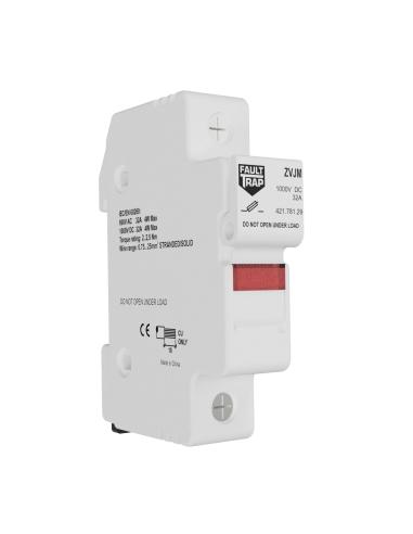 Fuse holder 690VAC/1000VDC 32A 10x38mm 1 pole with ind