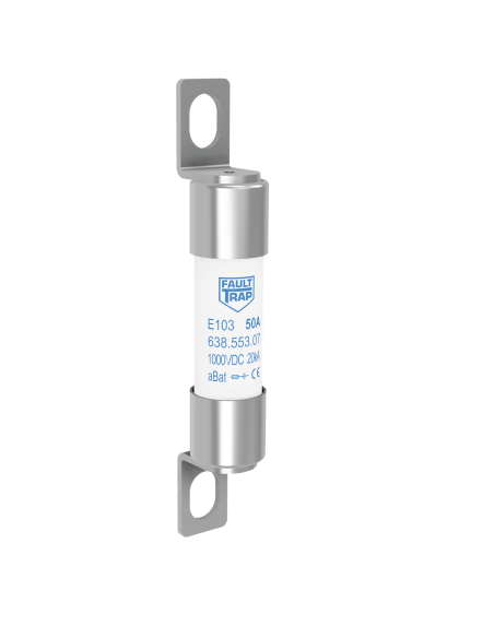 Fuse 1000VDC aBat 12A 10x38mm surface mount, fixing centres 52mm
