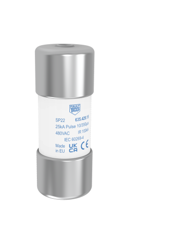 Fuse 480VAC 22x58mm for protection of SPD with Iimp up to 25kA 10/350µs - with stricker