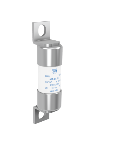 Fuse 500VAC IEC/550VAC UL aR 16A 22x58mm surface mount, fixing centres 80mm