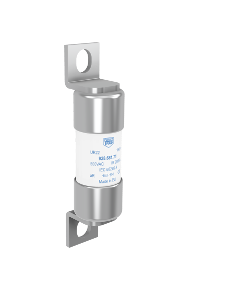 Fuse 500VAC IEC/550VAC UL aR 80A 22x58mm surface mount, fixing centres 80mm